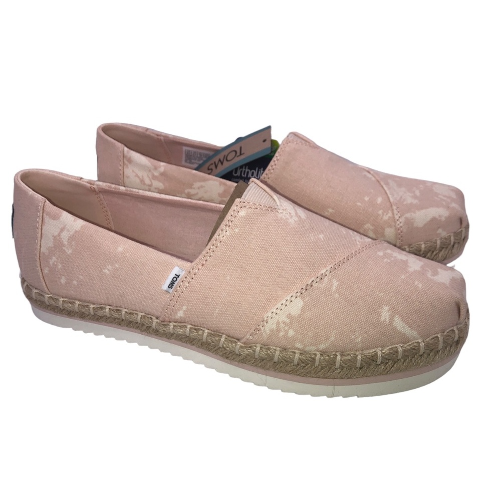 TOMS Alpargata Platform Rope Rope Platform Slip On Ortholite Shoes Size 8.5 - Picture 13 of 17